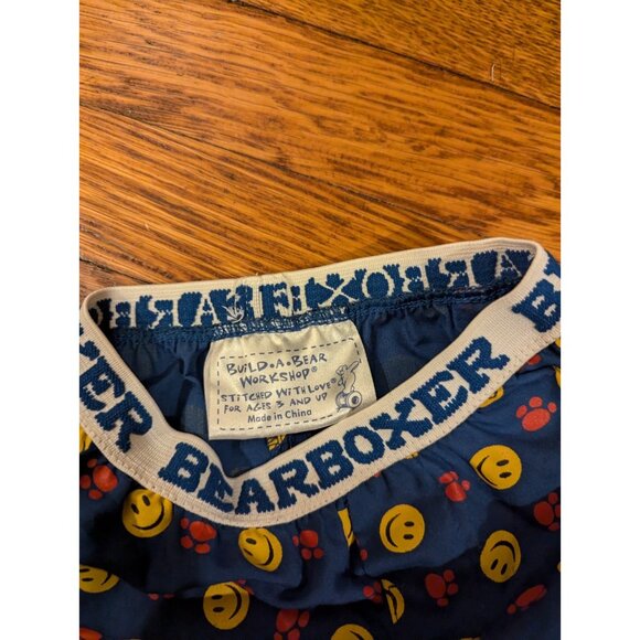 Build A Bear Joe Boxer Bear Boxer Shorts Blue Smiley Face Vintage - Picture 2 of 2